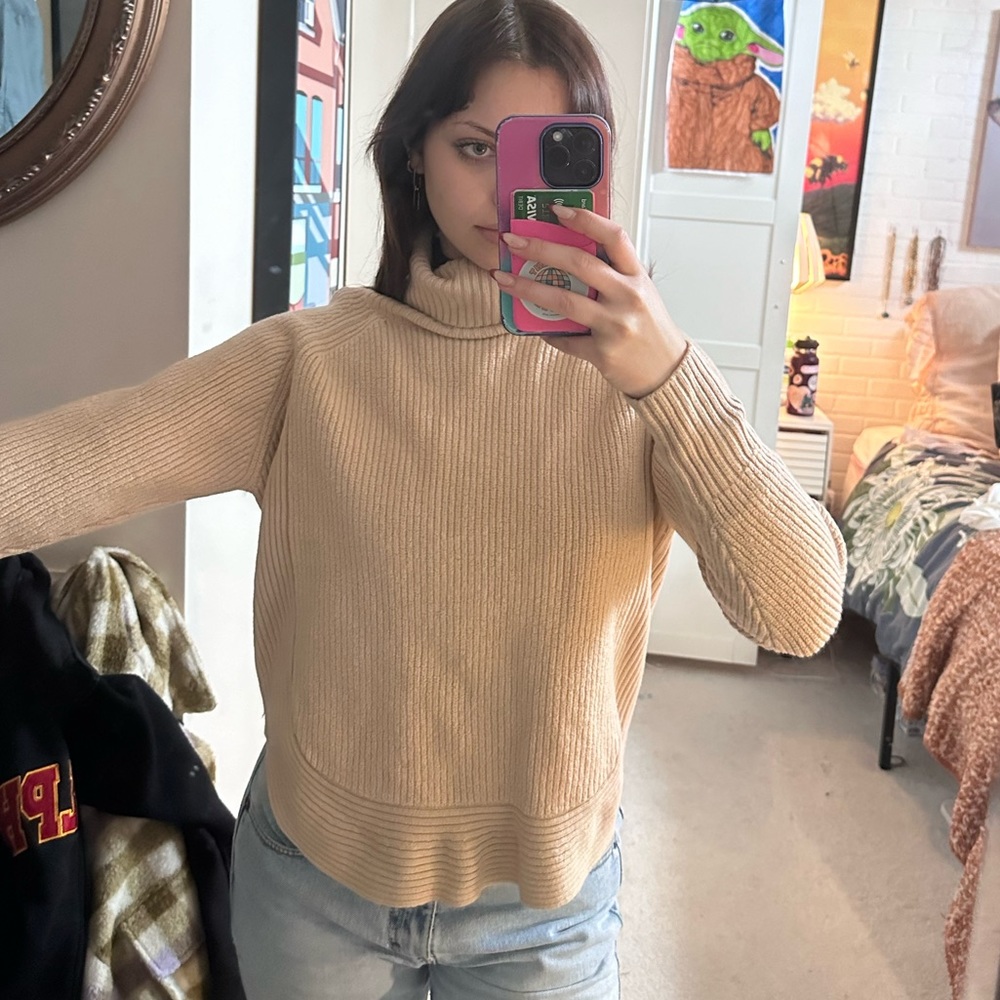 aritzia wool beige sweater